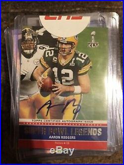 2011 Topps Super Bowl Legends #SBA-XLV Aaron Rodgers Packers Auto #21/25