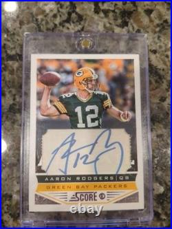 2013 Panini Score Aaron Rodgers Green Bay Packers Card #232 Signed Autograph