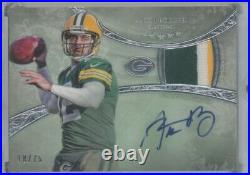 2013 Topps Five Star Vet Auto 3 Color Patch /75 Aaron Rodgers On Card Autograph