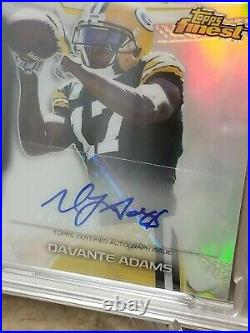 2014 DAVANTE ADAMS Topps Finest Graded PSA 10 RC Patch Auto Rookie Card Packers