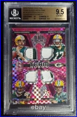 2015 Panini Spectra Aaron Rodgers/adams Packers Team Quads 1/1 Bgs 9.5