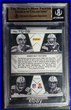 2015 Panini Spectra Aaron Rodgers/adams Packers Team Quads 1/1 Bgs 9.5