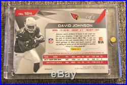 2015 Spectra David Johnson Auto Nike Logo Tag Patch Superfractor Rookie #d 1/1