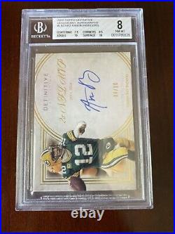 2015 Topps Definitive Aaron Rodgers Auto On Card 4/10 BGS 8 (Auto 10)
