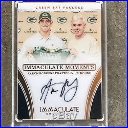 2016 Immaculate Moments Aaron Rodgers Draft On Card Auto Autograph Packers #/5