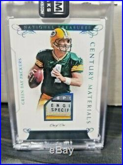 2016 National Treasures BRETT FAVRE Game Worn Tag Packers ONE OF ONE