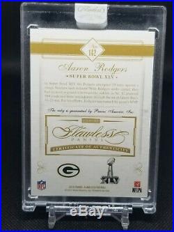 2016 Panini Flawless Aaron Rodgers Championship Moments Ruby Gem #6 /15 Packers