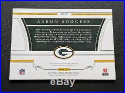 2016 Panini National Treasures Aaron Rodgers Colossal Signatures Auto /10 Packer