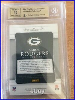 2017 Aaron Rodgers BGS 9.5 (2 10s) National Treasures /25 Auto SP Patch Packers