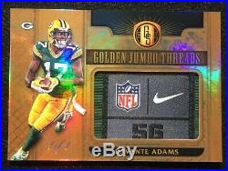 2017 Davante Adams 1/1 Gold Standard Jumbo Logo Nike NFL Tag Patch Packers Rare