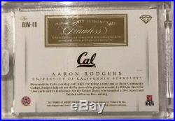 2017 Panini Flawless Collegiate AARON RODGERS Packers Dual Patch Auto 05/10