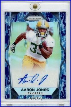 2017 Panini Prizm Rookie Autographs Aaron Jones #RA-AJN Camo Prizm /25 (RC)