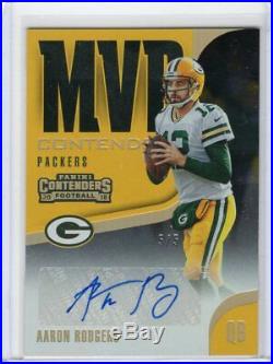 2018 Contenders Aaron Rodgers MVP contenders auto SP 5/5 holo Green Bay Packers
