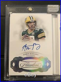 2018 Flawless AARON RODGERS #2/7 Auto Letter Patch Booklet Packers