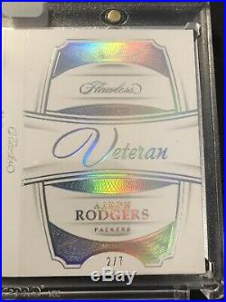 2018 Flawless AARON RODGERS #2/7 Auto Letter Patch Booklet Packers