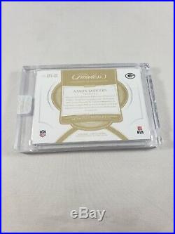 2018 Flawless Aaron Rodgers On Card Auto Patch Jersey Encased Autograph Packers