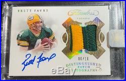 2018 Flawless Gold Distinguished Brett Favre Packers Patch AUTO 06/10 Nice Patch