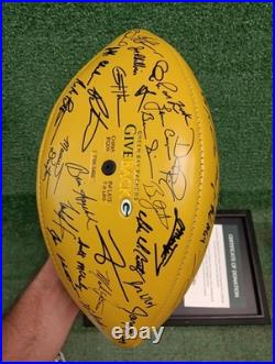 2018 Green Bay Packers Football Autographed 100 Seasons Give Back + Brett Favre
