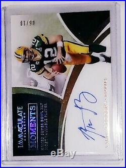 2018 IMMACULATE Moments MVP ON CARD Auto AARON RODGERS 6/10 Packers IM-AR