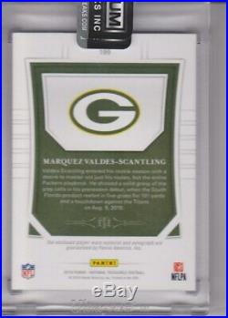 2018 National Treasures Marquez Valdes-Scantling Shield RPA Packers Auto 1/1