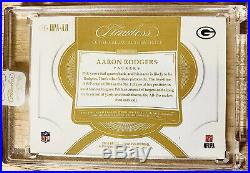 2018 Panini Flawless Aaron Rodgers Patch Auto #7/10 INVEST NOW ENCASED