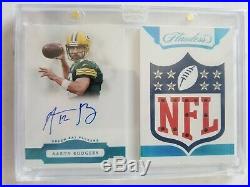 2018 Panini Flawless Aaron Rodgers Signature Gems NFL Shield Booklet Auto 1/1