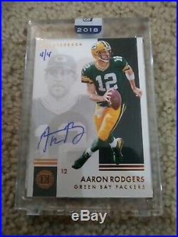 2018 Panini Honors Aaron Rodgers 2017 Encased AUTO 4/4 Green Bay Packes