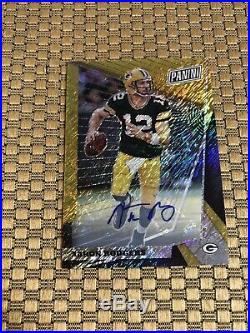 2018 Panini National Vip Aaron Rodgers Ssp 3/5 Gold Refractor Auto Packers