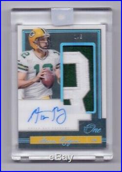 2018 Panini One Encased Aaron Rodgers Acetate PATCH AUTO 1/3 PACKERS QB SP DAE