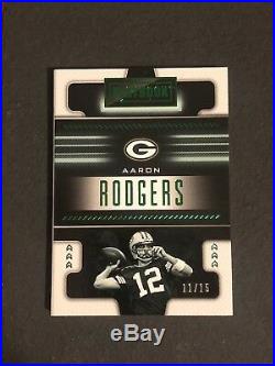 2018 Panini Playbook Aaron Rodgers 3X Jersey Patch Autograph #ed 11of15 Packers