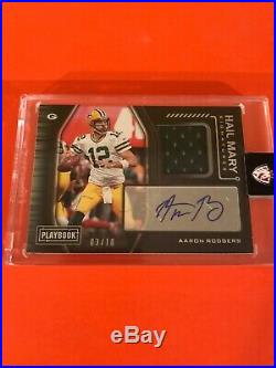 2018 Panini Playbook Aaron Rodgers Hail Mary Sigs JSY AUTO #3/10! PACKERS