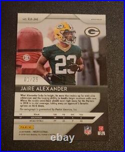 2018 Panini Prizm Jaire Alexander Shimmer Auto #01/25 Green Bay Packers