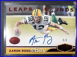 2018 Plates & Patches Aaron Rodgers Auto #2/5 Leaps & Bounds Packers