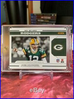 2019 Aaron Rodgers Panini Plates & Patches Signal-Callers Short Print Auto /5
