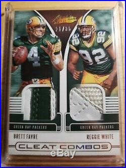 2019 Absolute Brett Farve Reggie White Cleat Combos Game Used Dual Relic #/35