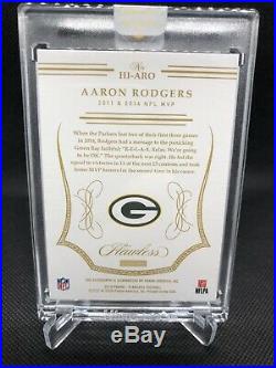 2019 Flawless Aaron Rodgers Honored Ink Platinum Auto Autograph /5 Packers SP