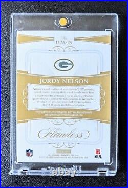 2019 Flawless Jordy Nelson Autograph Dual 2 Color Patch Jersey Auto #/15 Packers