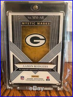 2019 Majestic Aaron Rogers Green Bay Packers Mystic Marks Auto 2/2 Autographed