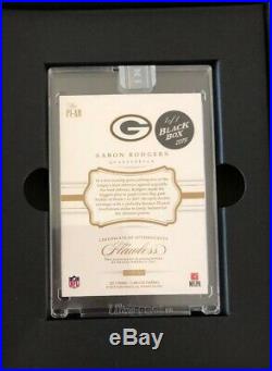 2019 National Black Box AARON RODGERS 1/1 On Card Auto 2017 Flawless Packers