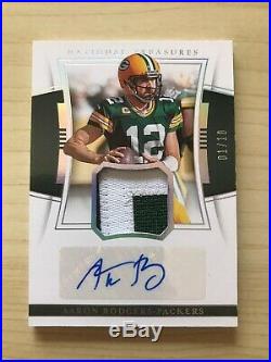 2019 National Treasures Aaron Rodgers Auto Patch 1/10 Signatures Prime Packers