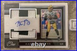 2019 Panini One Aaron Rodgers Patch Auto 3/3