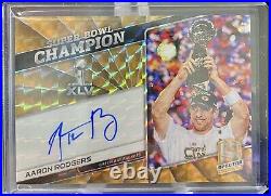 2020-21 Spectra Aaron Rodgers Super Bowl Champion Card Gold 05/10 ON CARD AUTO