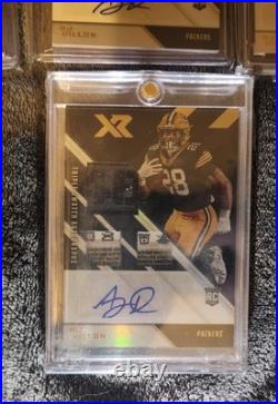 2020 AJ Dillon Panini XR Rookie Patch Auto Complete Set 1/1 Laundry Tag