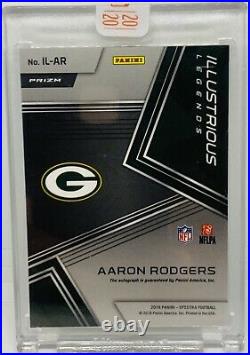 2020 Honors Spectra Aaron Rodgers 1/1 Gold Vinyl Auto ON-CARD Green Bay Packers