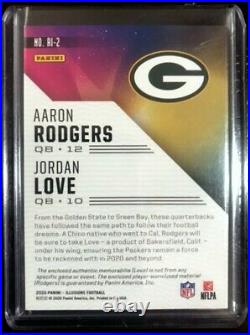 2020 Illusions Aaron Rodgers Jordan Love Rc 1/1 Dual Patch Mvp Packers