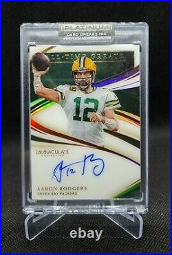 2020 Immaculate Aaron Rodgers All-Time Greats Auto /10 MVP Packers