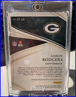 2020 Immaculate Aaron Rodgers All-Time Greats On-Card Auto #3/10 Packers MVP