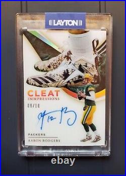 2020 Immaculate Collection Cleat Immpressions #CI-AR Aaron Rodgers SSP Auto 8/10