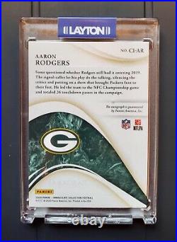 2020 Immaculate Collection Cleat Immpressions #CI-AR Aaron Rodgers SSP Auto 8/10