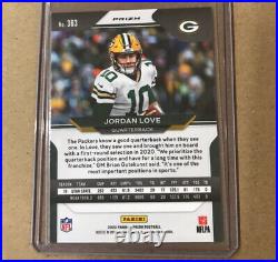2020 Jordan Love Checkered Prizm Football Card Green Bay Packers Rc